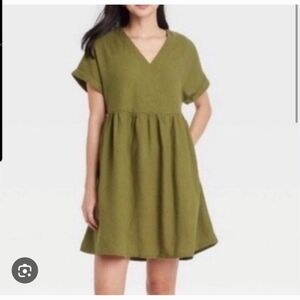 Universal Thread Green Dolman Sleeve Mini Sundress
